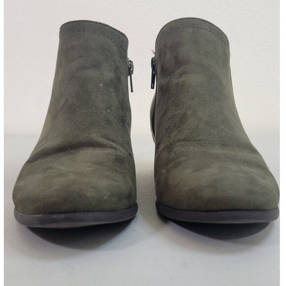 Madeleine Booties Womens Size 8 Olive Green Suede Bootie Zip Up Casual Boho Shoe - Picture 5 of 10